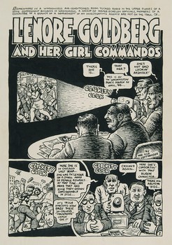 Crumb frequently took on the era's politics and mores (in not always tasteful ways). Above, 'Lenore Goldberg and Her Girl Commandos' from the comic 'Motor City No. 2,' originally published in 1970.